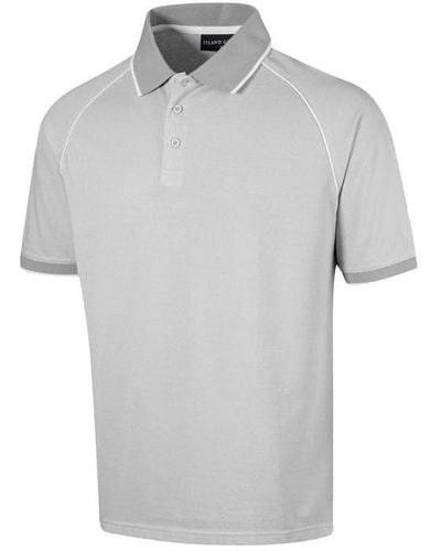 Island Green Golf Raglan Polo Shirt - Grey