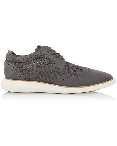 Dune Barbed Knitted Brogues - Grey