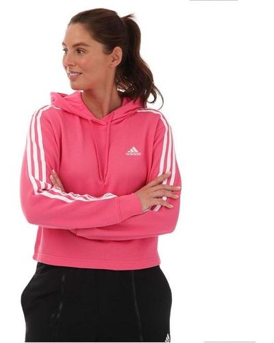 adidas Essentials French Terry Cropped Hoody - Pink