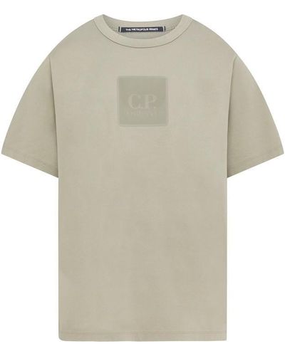 CP COMPANY METROPOLIS Cotton Jersey T Shirt - Grey