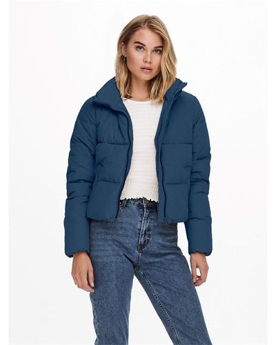 ONLY Crop Puffer Jacket - Blue