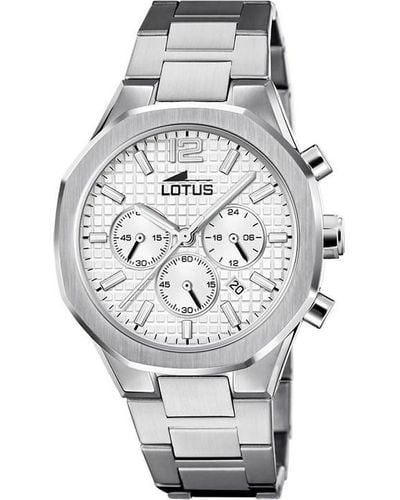 Lotus Steel Sports Analogue Quartz Watch - Metallic