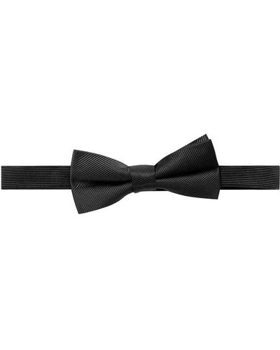 Haines and Bonner Plain Silk Bow Tie - Black