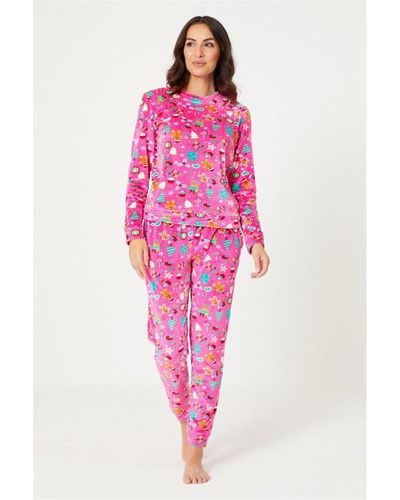 Be You Gingerbread Velour Twosie - Pink