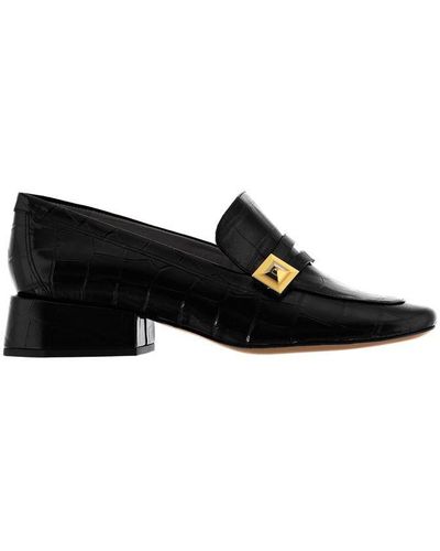 Mulberry Slip On Low Heel Loafers - Black