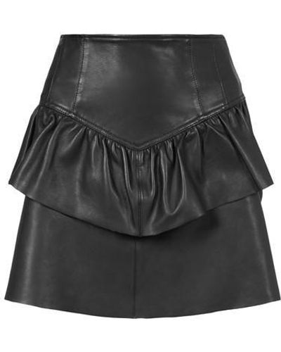 AllSaints Andy Leather Skirt - Black