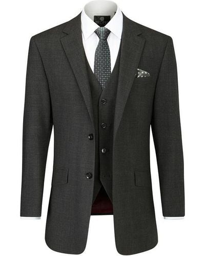 Skopes Darwin Tailored Wool Blend Suit Jacket - Black