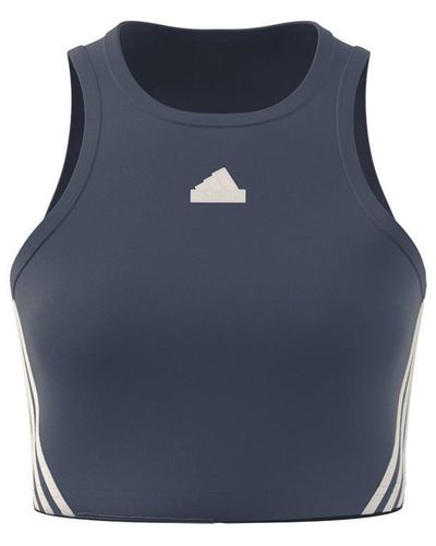 adidas Run It 3-stripes Tank Top in Blue