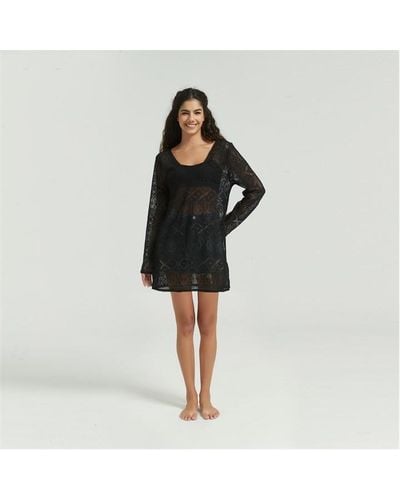 Be You Crochet Beach Dress - Black
