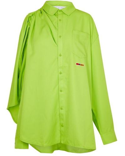 Reebok Pyer Draped Button-down Shirt - Green