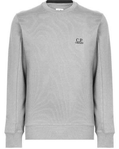 C.P. Company Burst Logo Pocket Sleeve Sweatshirt - Grey