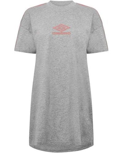 Umbro Diamond Taped Oversized T-shirt Dress - Grey