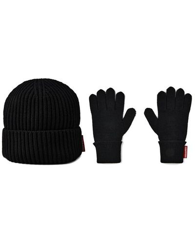 DSquared² Dsq Hat And Gloves Sn34 - Black
