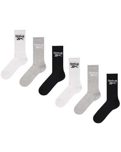 Reebok 6 Pair Sports Crew Socks - White