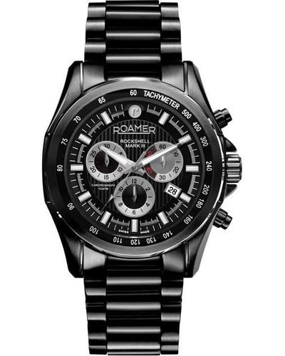 Roamer Mkiii Chronograph Stainless Steel Watch - Black