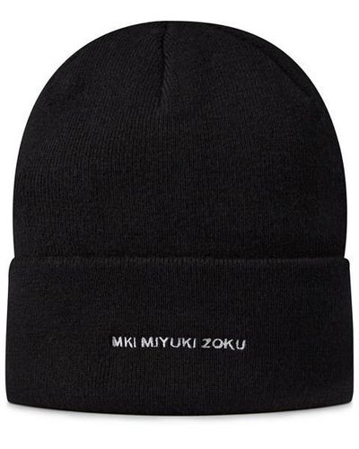 MKI Miyuki-Zoku Embroidered Merino Beanie - Black