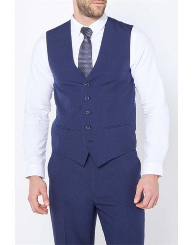 Studio Regular Fit Navy Suit Waistcoat - Blue