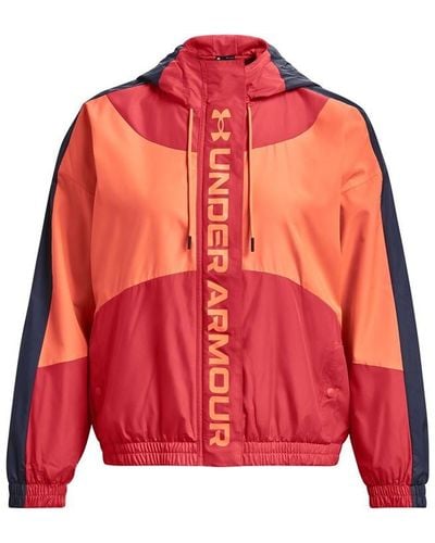 Under Armour Rushtm Woven Full-zip Jacket - Red