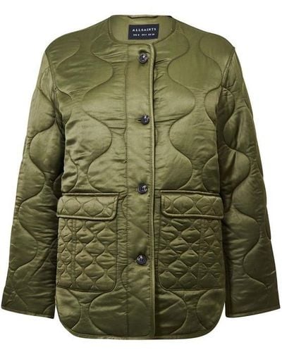 AllSaints Foxi Quilted Jacket - Green