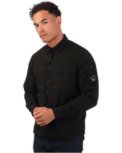 C.P. Company Tayon L Ziped Shirt - Black