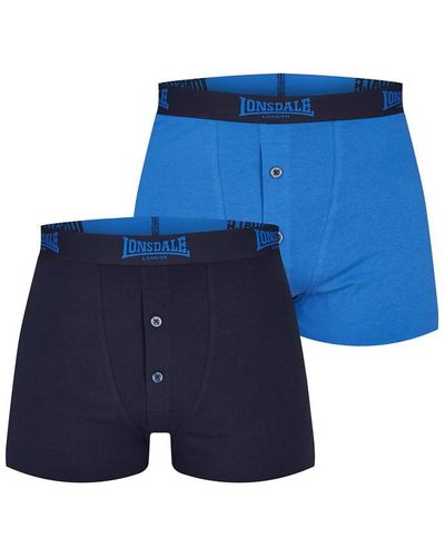 Lonsdale London 2 Pack Boxers - Blue