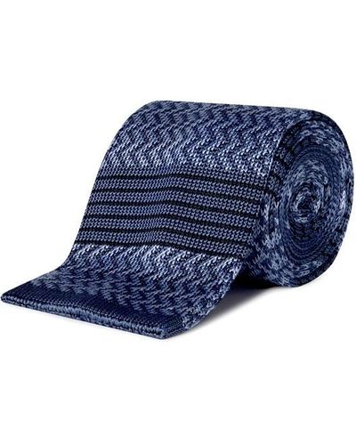 Patrick Grant Studio Knitted Tie - Blue