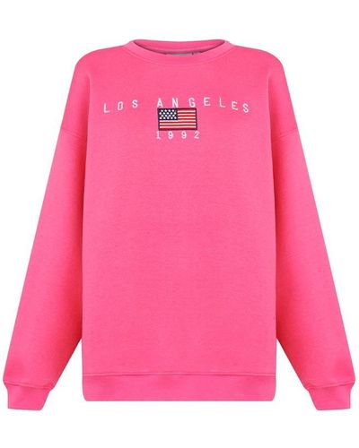 Daisy Street La Sweatshirt - Pink