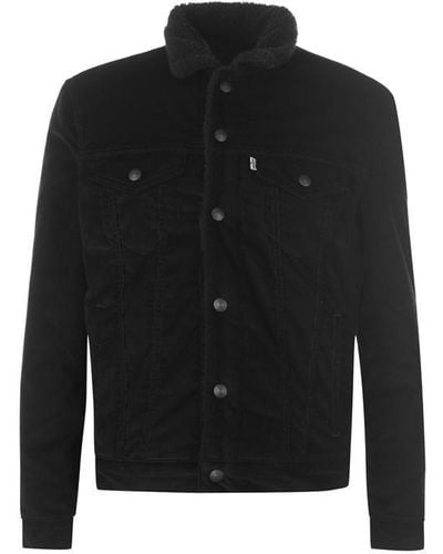 Levi's black corduroy sherpa cheap trucker jacket