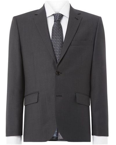 Turner and Sanderson Darby Slim Fit Birdseye Suit Jacket - Grey