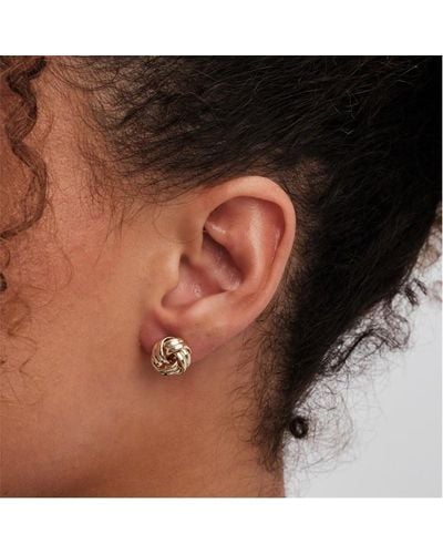 Jon Richard Plated Knot Stud Earrings - Brown