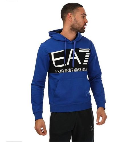 EA7 Large Logo Hoody - Blue