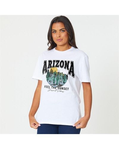 Be You Arizona Slogan Ss Tee - White