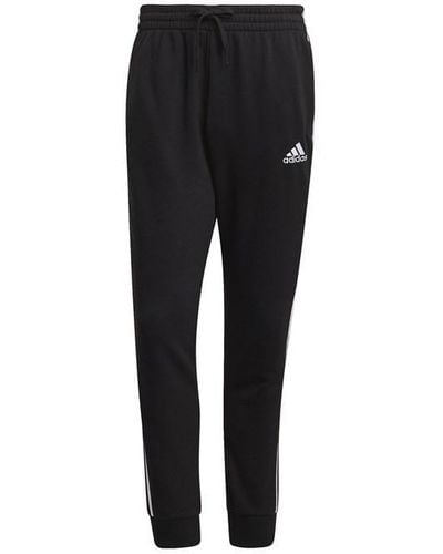 adidas Essentials French Terry Tapered Cuff 3-stripes Jog joggers - Black