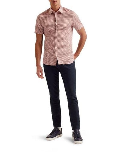 Ted Baker Ted Lacesho Ss Shirt Sn42 - Pink