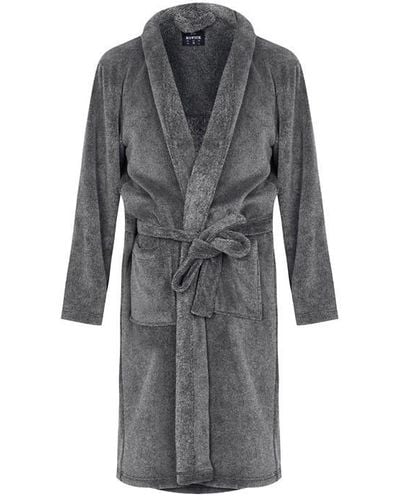 Howick Luxurious Fleece Bathrobe - Grey
