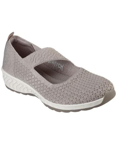 Skechers Engineered Knit Slip On Mary Jane Low-top Trainers - Grey