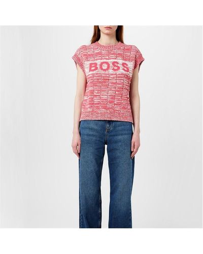 BOSS Fanaro Jumper Vest - Pink