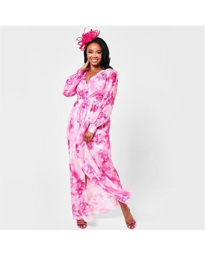 Biba Julien Macdonald Maxi Sleeve Dress - Pink