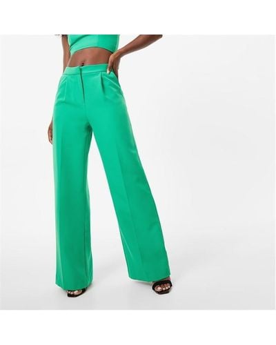 Jack Wills High Waisted Trousers - Green