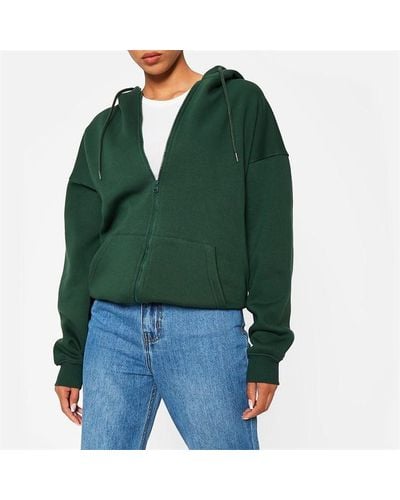 I Saw It First Ultimate Zip Through Hoodie - Green