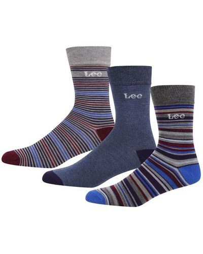 Lee Jeans Socks 3pk Sn99 - Blue