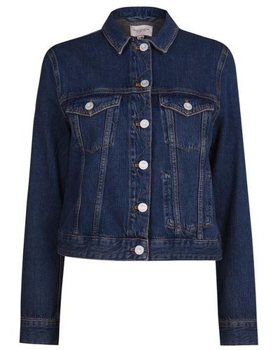 French Connection Macee Micro Western Denim Jacket - Blue