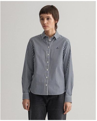 GANT Regular Stripe Shirt - Grey