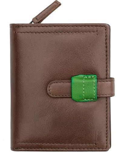 Primehide Orchard Ladies Leather Trifold Purse - Brown