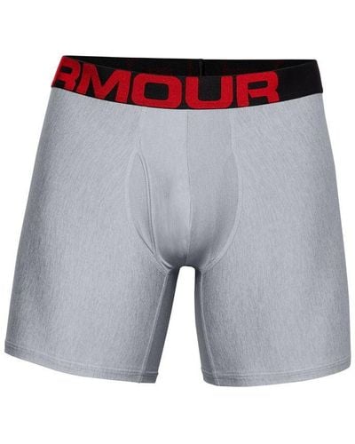 Under Armour 2 Pack 6inch Tech Boxers - Grey