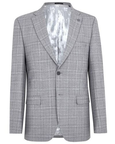 Ted Baker Prince Of Wales Suit Jacket - Grey