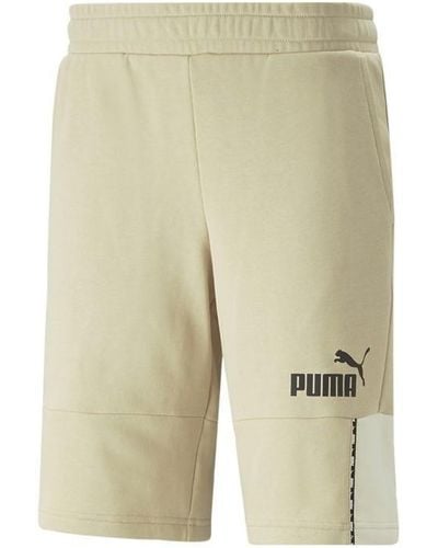 PUMA Block X Tape Shorts 10 Tr - Natural