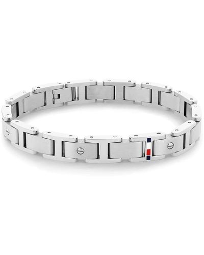 Tommy Hilfiger Gents Stainless Steel Screw Detail Necklace - Metallic