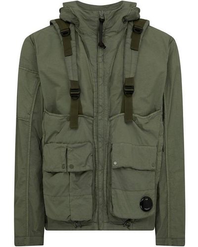C.P. Company Flatt Nylon Reversible Jacket - Green
