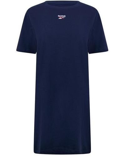 Reebok T-shirt Dress Ld99 - Blue